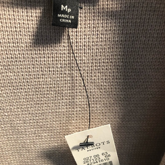 Talbots Classic Knit Striped Sweater Color-block Cardigan Jacket Blazer M petite - Picture 4 of 4